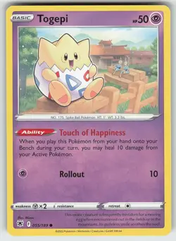 Pokemon Togepi 055/189 Astral Radiance Common NM - Image 1