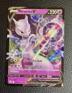 Pokemon TCG Mewtwo V 030/078 Pokemon GO Ultra Rare Sword & Shield - Image 1