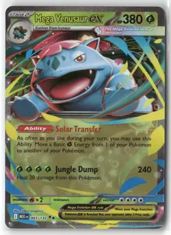 Mega Venusaur ex 003/132 Double Rare Mega Evolution Pokemon Near Mint - Image 1