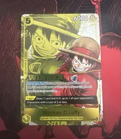Bandai One Piece Card Game Monkey D. Luffy Winner Promo Foil P-106 EN 6000/5 - Image 1