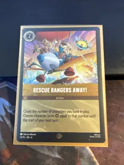 ✨Disney Lorcana - Rescue Rangers Away! 10/P2 FOIL League Promo Azurite Sea NM - Image 1