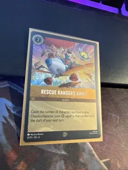 ✨Disney Lorcana - Rescue Rangers Away! 10/P2 FOIL League Promo Azurite Sea NM - Image 2