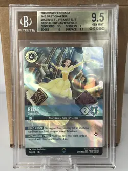 Disney Lorcana Enchanted Belle Strange but Special #214 Enchanted Foil BGS 9.5 - Image 1