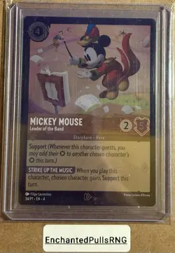 Mickey Mouse - Leader of the Band 34 Disney Lorcana Promo Cards NM Cold Foil - Image 1