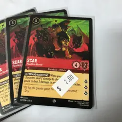 Scar Heartless Hunter Azurite Sea Super Rare 4x x4 Disney Lorcana - Image 1