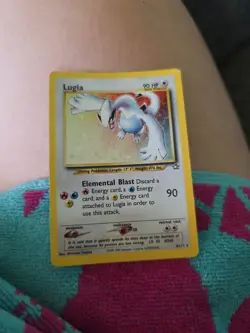 Pokemon TCG Lugia Neo Genesis Holo Rare Card 9/111 Unlimited Edition - Image 1