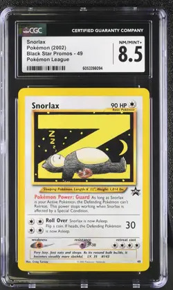 CGC 8.5 Snorlax 2002 Black Star Promos 49 Pokemon League Pokemon Card - Image 1