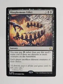 MTG TCG Blasphemous Edict Foundations Regular - Image 1