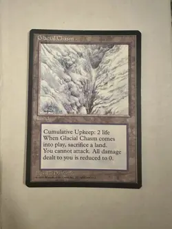 MTG Magic The Gathering Glacial Chasm Ice Age Land - Image 1