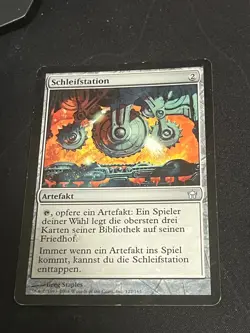 MTG, Grinding Station, 127/165 Uncommon, Fifth Dawn, German heavy play - Image 1