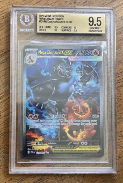 2025 Pokemon Phantasmal Flames Mega Charizard X Ex 125/094 SIR BGS 9.5 - Image 1