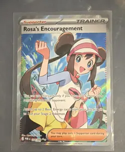 NM! POKEMON 🔥Rosa's Encouragement 114/088 🔥 FULL ART Holo ENG 1-Day SHIP🔥💨📫 - Image 1
