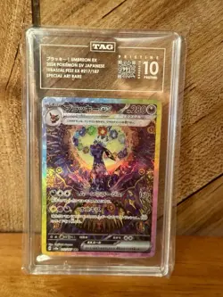 Pokemon TCG 2024 Umbreon Prismatic Evolution Terastal Festival Pristine Tag 10! - Image 1