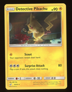 2019 Pokemon Detective Pikachu Holo 10/18 Rare - Image 1