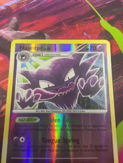 REVERSE HOLO Haunter 41/99 LP -NM Arceus Pokemon Card - Tomokazu Komiya Art - Image 3
