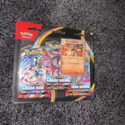 Pokemon TCG Mega Evolution Chaos Rising 3-Pack Blister Booster + Promo - Image 3