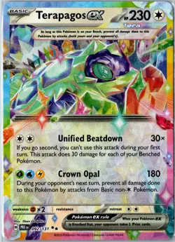 Pokemon Card - Terapagos ex Prismatic Evolutions 092/131 Double Rare Holo NM - Image 1
