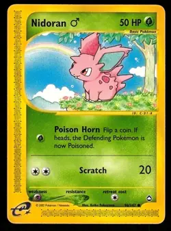 LP+ Nidoran M 96 Aquapolis Pokemon 2003 Keiko Fukuyama - Image 1