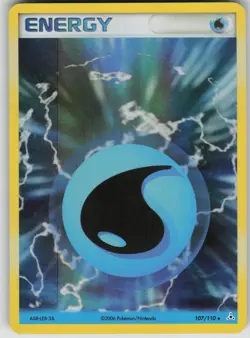 Pokemon TCG Water Energy Holo Rare Holon Phantoms 107/110 - Image 1