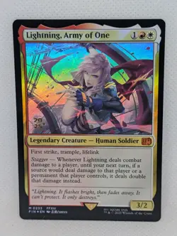 Lightning, Army of One FFXIII Final Fantasy 13 PreRelease STAMPED FOIL MTG Magic - Image 1