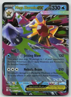 Pokemon Mega Starmie ex 021/088 Perfect Order Double Rare Holo NM - Image 1