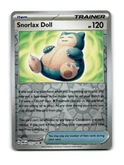 Snorlax Doll 175/182 Uncommon Paradox Rift Pokemon Reverse Holo LP ~22269 - Image 1