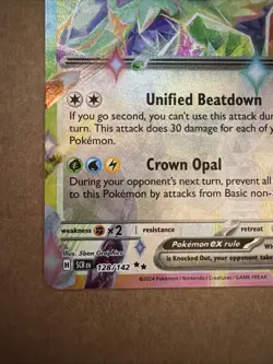 Pokemon TCG Stellar Crown Holo Double Rare Terapagos EX 128/142 Sv07 - Image 3