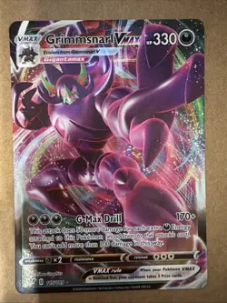 Pokemon TCG Grimmsnarl VMAX Darkness Ablaze Holo Ultra Rare 115/189 - Image 1