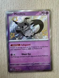 Pokemon Paldean Fates Mimikyu 160/091 Baby Shiny - Image 1