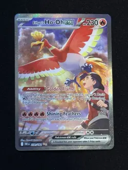 Ethan’s Ho-Oh 230 Special Illustration Rare Full Art Pokemon Destined Rivals SIR - Image 1