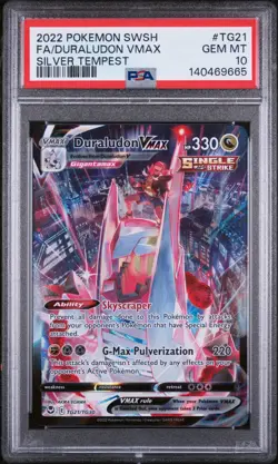 Duraludon Vmax Pokemon Sword & Shield Silver Tempest TG21/TG30 PSA 10 - Image 1
