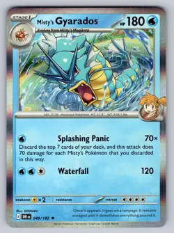 Misty's Gyarados 049/182 Rare Destined Rivals Pokemon Holo Lightly Played - Image 1
