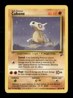 Cubone 70/130 Base Set 2 MP Pokemon - Image 1