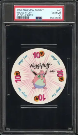 1999 Pokemon Rummy Card Wigglytuff #40 Stage Two 10 of Hearts eBay 1/1 PSA 10 - Image 1