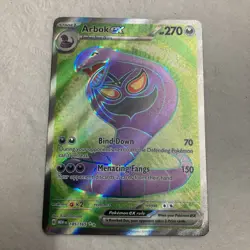 Pokemon TCG Arbok EX Full Art Ultra Rare Holo Card 185/165 Scarlet & Violet 151 - Image 1