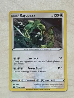 Pokemon TCG Rayquaza SWSH029 Sword & Shield Black Star Promo Holo NM - Image 1