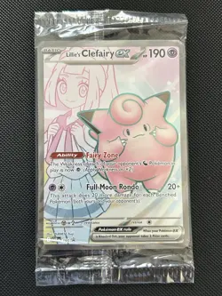 Pokemon TCG - SEALED Lillie's Clefairy ex SVP 195 Full Art Promo EN - Image 1