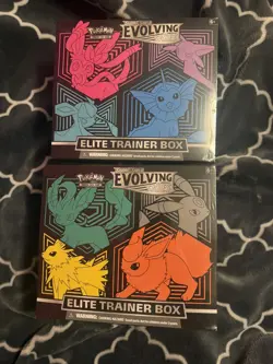 Lot of (2) Pokemon TCG SWSH Evolving Skies Elite Trainer Boxes ETB Sealed- read - Image 1