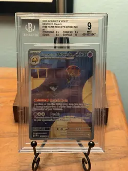 Pokemon TCG Team Rockets Orbeetle Destined Rivals 198/182 Illustration Rare BGS9 - Image 1
