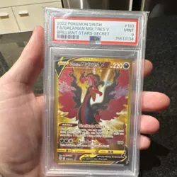 Pokemon Galarian Moltres V Brilliant Stars Secret Rare 183/172 Holo PSA 9 - Image 1