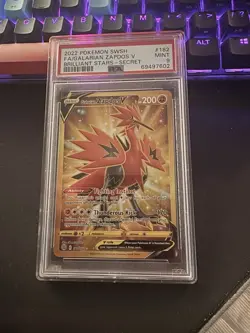 2022 Pokemon Swsh Galarian Zapdos V Brilliant Stars - Secret - Image 1