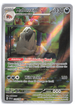 Mabosstiff 218/198 Scarlet and Violet Pokemon TCG Illustration Rare - Image 1
