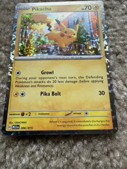Pikachu 2023 Pokemon McDonald's Match Battle Holo 006/015 - Image 2