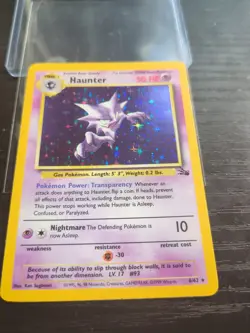 Haunter 6/62 Holo Rare Unlimited 1999 Fossil WOTC English Pokemon Card TCG - Image 1