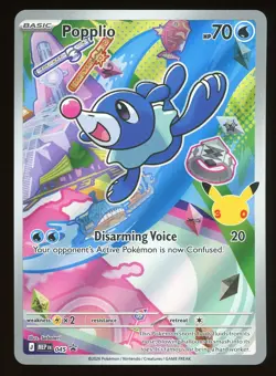 2026 Pokemon TCG 1st Partner Popplio Illustration Black Star Promo 045 - Image 1