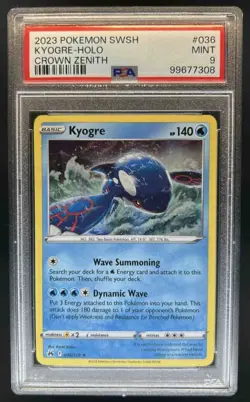 PSA 9 MINT 2023 Pokemon SWSH Crown Zenith Kyogre # 036/159 Promo - Image 1