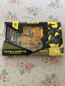 Nintendo Pokemon TCG Pikachu and Zekrom-GX Tag Team Premium Collection Sealed - Image 1