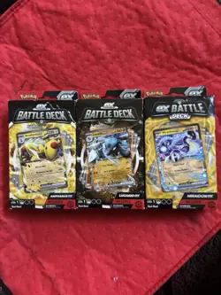 Pokemon TCG 3 Sealed ex Battle Deck Lot Ampharos ex Lucario ex Miraidon ex - Image 1