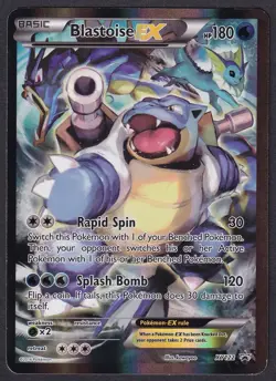 Pokemon Blastoise EX XY122 Full Art Black Star Promo - Image 1