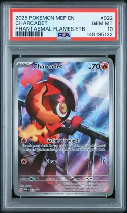 Pokemon Charcadet MEP 022 Illustration Rare Phantasmal Flames PSA 10 - Image 1